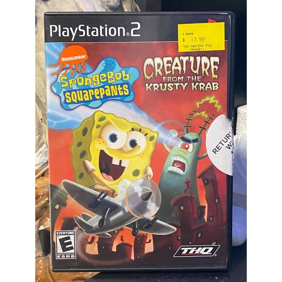 SpongeBob Creature from the Krusty Krab (Sony PlayStation 2 PS2, 2006) Complete - Picture 1 of 2
